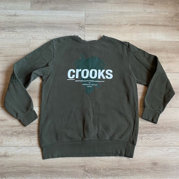 Crooks & Castles hoodie crew neck sweatshirt Y2K - Picture 1 of 5